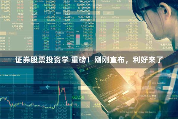 证券股票投资学 重磅！刚刚宣布，利好来了