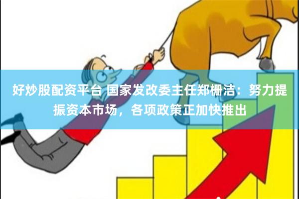 好炒股配资平台 国家发改委主任郑栅洁：努力提振资本市场，各项政策正加快推出