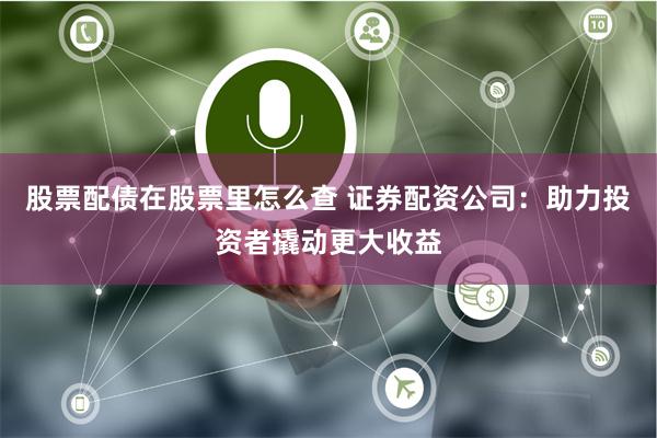 股票配债在股票里怎么查 证券配资公司：助力投资者撬动更大收益